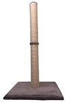 DIVCHI 31" Tall Big Cat Scratching Post 80 cm, Natural Sisal Pole and Carpet Covered Heavy Base, Vertical Full Scratcher,Platinum Grey