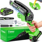 TIETOC Mini Chainsaw Cordless 6 Inch with Large Batteries, 880w Electric Chainsaw with Oiler System,Small Battery Chainsaw for Wood/Trees Cutting,Christmas Gifts for Men Dad Husband Gadget