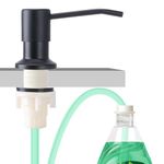 OHiHi Soap Dispenser for Kitchen Sink, Built in Sink Soap Dispenser, Countertop Soap Dispenser Pump with 47"" Extension Tube kit, No Need to Fill Little Bottle Again, Black