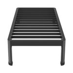 Yitong Angel Twin XL Bed Frame with Round Corner Edge Legs, 14 Inch Tall 3500 lbs Heavy Duty Metal Platform Bed Frame Twin Size, No Box Spring Needed/Noise Free/Non-Slip/Steel Slat Support