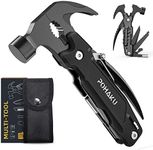 Pohaku 14-in-1 Multitool Hammer, Pohaku Multitool with DIY Stickers, Safety Lock, Screwdriver Bits Set and Durable Nylon Sheath, Multi Tool for Outdoor, Ideal Gifts for Father, Husband, Boyfriend