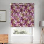 HIPPO Printed Blackout Indoor Roller Blind for Windows Exotic Leaves Design Rolling Curtains Corded Roll Up and Down Blind for Home Office (4X7FT)