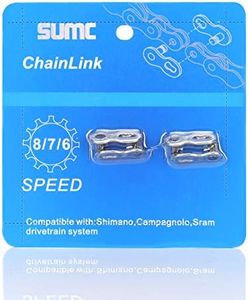 Inkesky 4 Pairs Re-usable Quick Link for Bike Chains - Compatible with Shimano/KMC/Campagnolo/SRAM (6/7/8-speed (Silver))