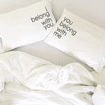 Oh, Susannah I Belong with You, You Belong with Me Couples Pillowcases Wedding His and Hers (2 20x30” Standard/Queen Pillow Cases)