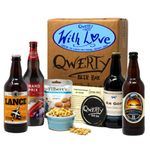 Premium British Real Ale Happy Birthday Gift Hamper - 4x500ml Independent Traditional Ales with Snack & Craft Beer Tasting Guide by QWERTY Beer Box - Birthday Gift for Men, Ale Beer Gifts for Men