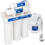 Reverse Osmosis Water Filtration System | 5 Stage RO Water Purifier | Includes Faucet and Tank | Under Sink Water Filter | All Installation Parts and Filters Included (100 GPD 5 Stage RO)