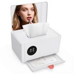 Baby Wipes Warmer, MYPIN Wet Wipe Warmer for Babies, Wet Wipes Dispenser Box with LED Touchscreen, Fast & Even 2-Layers Heating, 4 Levels of Temperature Adjustment, Inner Surface Mirror