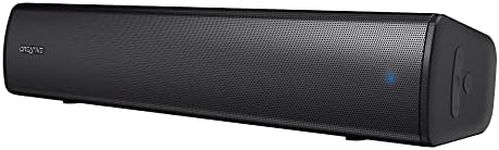 Creative Media SP-STGEAV2-BK Creative Stage Air V2 16.1 inches (41 cm) Wide AUX/BT/USB Audio Max 20W Deep Bass Passive Radiator, Equipped with 6 Hours of Continuous Playback Battery, Compatible with