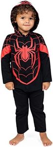 Marvel Spider-Verse Miles Morales Little Boys Zip Up Cosplay Coverall 6