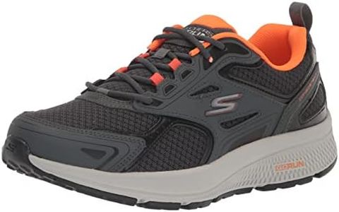 Skechers Men's GOrun Consistent Sneaker, Grey/Orange, 9.5 X-Wide