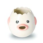 Cangool Ceramic Egg Separator Egg Yolk and White Separator Cute Baking Supplies Creative Kitchen Tool (Pink)