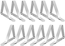 Alamic Tablecloth Clips Large Picnic Table Clips for 1.7-2.5" Thickness Picnic Table Cloth Holders Stainless Steel Table Cover Clips Clamps - 12 Pack