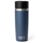 YETI Rambler 16 oz (473 ml) Coffee Travel Bottle with 100% Leakproof Hotshot Commuter Cap, Vacuum Insulated Stainless Steel Tea & Coffee Cup Travel Mug, Navy