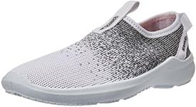 Speedo Women's Water Shoe Surfknit Pro, White/Grey/Black, 6