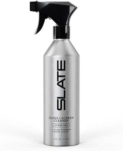 Slate Screen Cleaner Spray & Wipe - Streak-Free Plant-Powered Clean for Glass & Screens - Safe & Effective, Tough on Oil - Biodegradable, Prop 65 Compliant - Clean Laptop, TV, Car, & More, 16oz