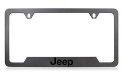 JEEP License Plate Frame - Blacked Out Metal Engraved