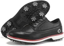 Zakey Golf Shoes Men Spikes Classic Golf Footwears Male Walking Sneakers for Golfers Size 7-14 (Black,10)