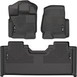 Husky Liners Weatherbeater Series | Front & 2nd Seat Floor Liners - Black | 94051 | Fits 2015-2022 Ford F-150 Extended/SuperCab 3 Pcs