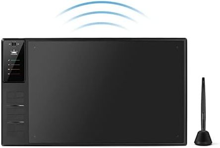 HUION WH1409 Tablette Graphique 13,8 Pouces sans Fil avec Stylet Passif 8192 Niveaux et 12 Boutons Express, Compatible avec Mac et Window