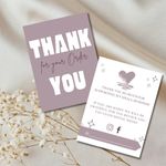 NandaVanam Thank you Cards for Small Business, Size 3x4 Inches, Pack of 100 (Vertical) (Design 2)