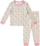 pureborn Toddler Viscose from Bamboo Pajamas Set Girls Pjs Orange Floral 3T
