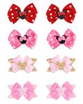 Hair Clips for Girls, 8 pcs Hair Bows, Cute Disney Hair Clips Kids Barrettes Girls' Hair Accessories for Birthday Christmas Children's Day Gift