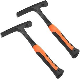 2 Pack 30 oz, brick hammer, Masonry Hammer, All Steel Geologist Hammer, Bricklayer's/Mason's Hammer with Shock Reduction Grip for Mining, by GENHAKON.