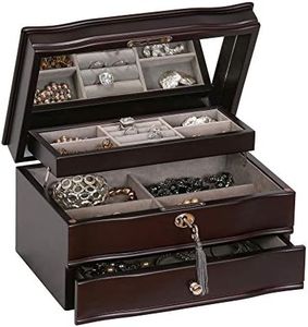 Mele & Co. Davina Wooden Jewelry Box, Ring, Necklace, and Earring Organizer