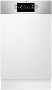 AEG FEE7341AZM Integrierter-Geschirrspüler / 45cm / AirDry - perfekte Trocknungsergebnisse / D / energiesparend / Besteckkorb / Beladungserkennung / Display / Startzeitvorwahl / extra leise