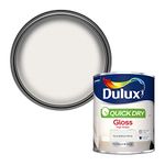 Dulux Quick Dry Gloss Paint For Wood And Metal - Pure Brilliant White 750 ml