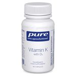 Pure Encapsulations - Vitamin K with D3 - Hypoallergenic Formula with Vitamin K1, K2, and D3 for Bone and Arterial Health - 60 Capsules