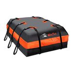 Car Roof Top Rooftop Cargo Carrier Bag 15 20 Cubic ft Waterproof for All Cars with/Without Rack, Includes Anti-Slip Mat, 10 Reinforced Straps, 6 Door Hooks, Luggage Lock