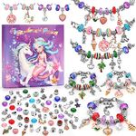 Tomylv Charm Bracelet Making Kits Jewellery Kit for Girls Arts and Crafts Kids DIY Craft Gifts 4-12 Year Old Birthday Christmas Teens Children, A-Purple