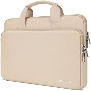 DOMISO 17,3 Pulgada Funda Ordenador Portátil Impermeable Protectora Bolsa con asa Portátil para Dell/MSI GS73VR Stealth Pro/HP Envy 17/LG Gram 17"/ROG Strix GL702VS/Lenovo/ASUS,Beige