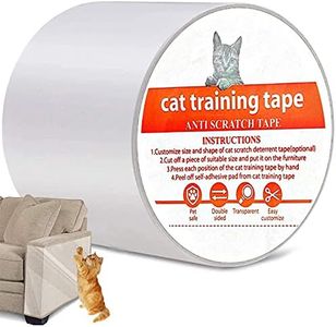 Clear Double Sided Cat Scratch Training Deterrent Tape, Proxima Direct Anti-Scratch Cat Training Tape, 3 Inches x 30 Yards Furniture Protector,Cat Couch Protector Cat Sticky Paws Tape for Furniture