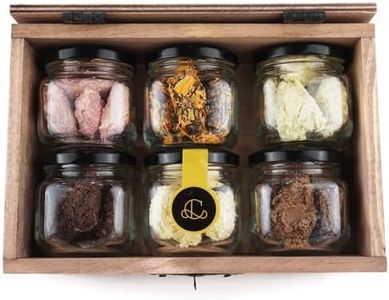 Caja Madera Essential. 30 Trufas de chocolate belga, 5 de chocolate blanco, 5 de chocolate negro, 5 de chocolate con leche, 5 de mango, 5 de fresa y 5 de naranja.