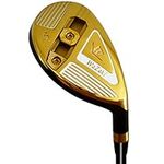 Japan Wazaki Hybrid Iron USGA R A Rules Single Golf Club,with Headcover,WLIII Model,Gold Finish,Adjustable,No 5, 23 Degree,Mens Regular Flex,55g Graphite Shaft,0.58 Grip,Right Handed