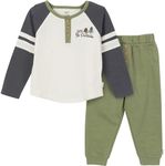 Gerber Toddler Boys' 2-Piece Top and Joggers Set, Olive, 3T