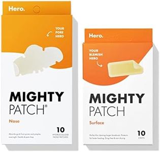 Mighty Patch XL Patch Duo from Hero Cosmetics - XL Hydrocolloid Patches for Nose Pores and Large Breakout Areas (10 Count)