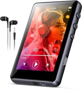 64Go Lecteur MP3, Bluetooth 5.3 HiFi Music Player, 2.4 Pouces écran Tactile Lecteur MP3 avec Haut-Parleur enregistreur, Radio FM, Lecteur MP3 pour Enfants avec Extension jusqu'à 128GB (Grey)