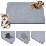 Drydiet 16 x 24 Inch Stone Pet Feeding Mat Diatomaceous Earth Absorbent Non Slip Cat Dog Mat for Food and Water Large Quick Drying Easy to Clean Dog Placemat for Floors Bowl Dish