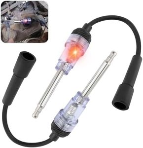 Spark Plug Tester with Indicator Lights,Spark Tester Small Engine for Check Ignition System,Universal Ignition Coil Tester Tool Car Accessories for Cars,Motorcycle,Lawn Mower (2PCS)