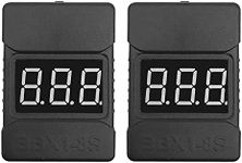 SUPULSE LiPo Battery Checker RC 1-8S Battery Tester Monitor Low Voltage Buzzer Alarm with LED Indicator for Lipo Life LiMn Li-ion Battery (2 Pack)