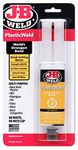 J-B Weld 50132 PlasticWeld Quick-Setting Epoxy Syringe - Dries Off-White - 25 ml