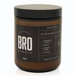 Candles for Men - Morning Glory by Bro Candle - Natural Scented Soy Wax Coffee Candles | Scent - Roasted Coffee, Amber, Musk, Vanilla and Chocolate | Birthday Gift for Men | 40-50 Hour Burn Time