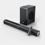 Mivi Fort Q180 Soundbar with sub woofer, 180W Surround Sound, 2.1 Channel, Multiple Input and EQ Modes, Made in India soundbar for TV