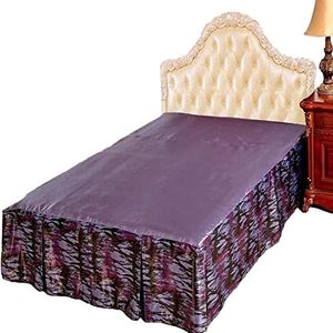 Tache Mixed Purple Ruffled Bed Skirt, King