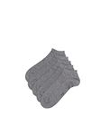 ESPRIT Men's Solid M SN Cotton Low-Cut Plain multipack Trainer Socks, Grey (Light Grey Melange 3390) - 5 pairs, 11-14