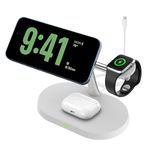 Magnetic Wireless Charger 3 in 1 Wireless Charging Station Compatible with Magsafe Charger for iPhone 16/15/14/13/12 Pro,Pro Max,Mini,Apple Watch 10/Ultra 2/9/Ultra/8/7/6/SE/5/4/3/2,AirPod4/Pro 2/3/2