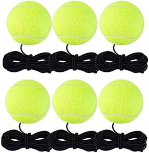 EBAT Tennis Trainer Ball, Solo Equipment Practice Training,Tennis Ball on a String,Tennis Accessories. (Pro Balls x 6)